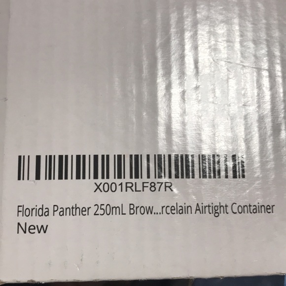 ContainedArt Panther Florida Brown Porcelain Airtight Container New - Picture 10 of 11